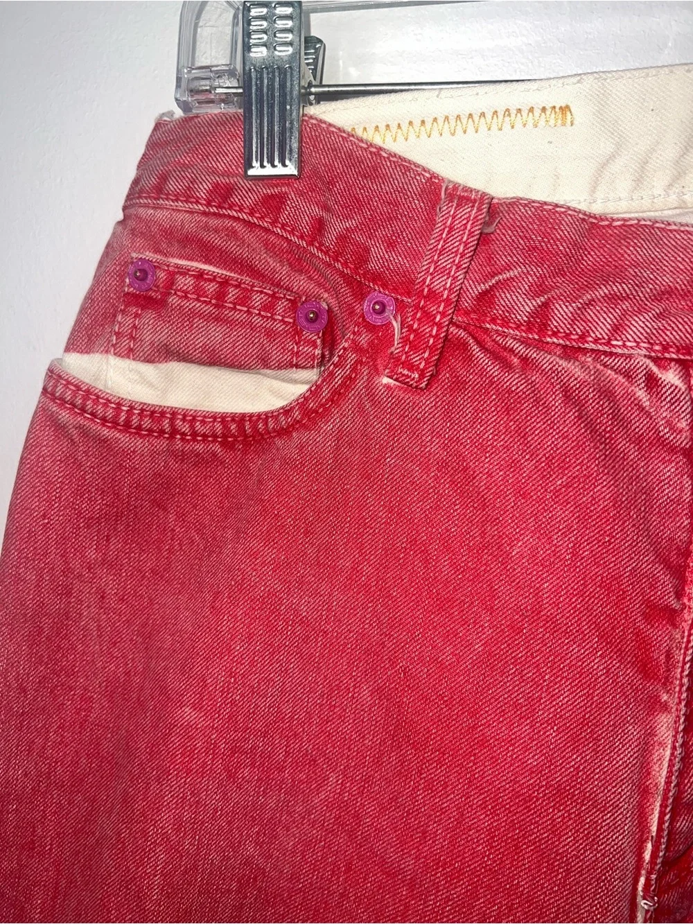 Etro Milano Straight-Leg Women’s Jeans in Faded Red